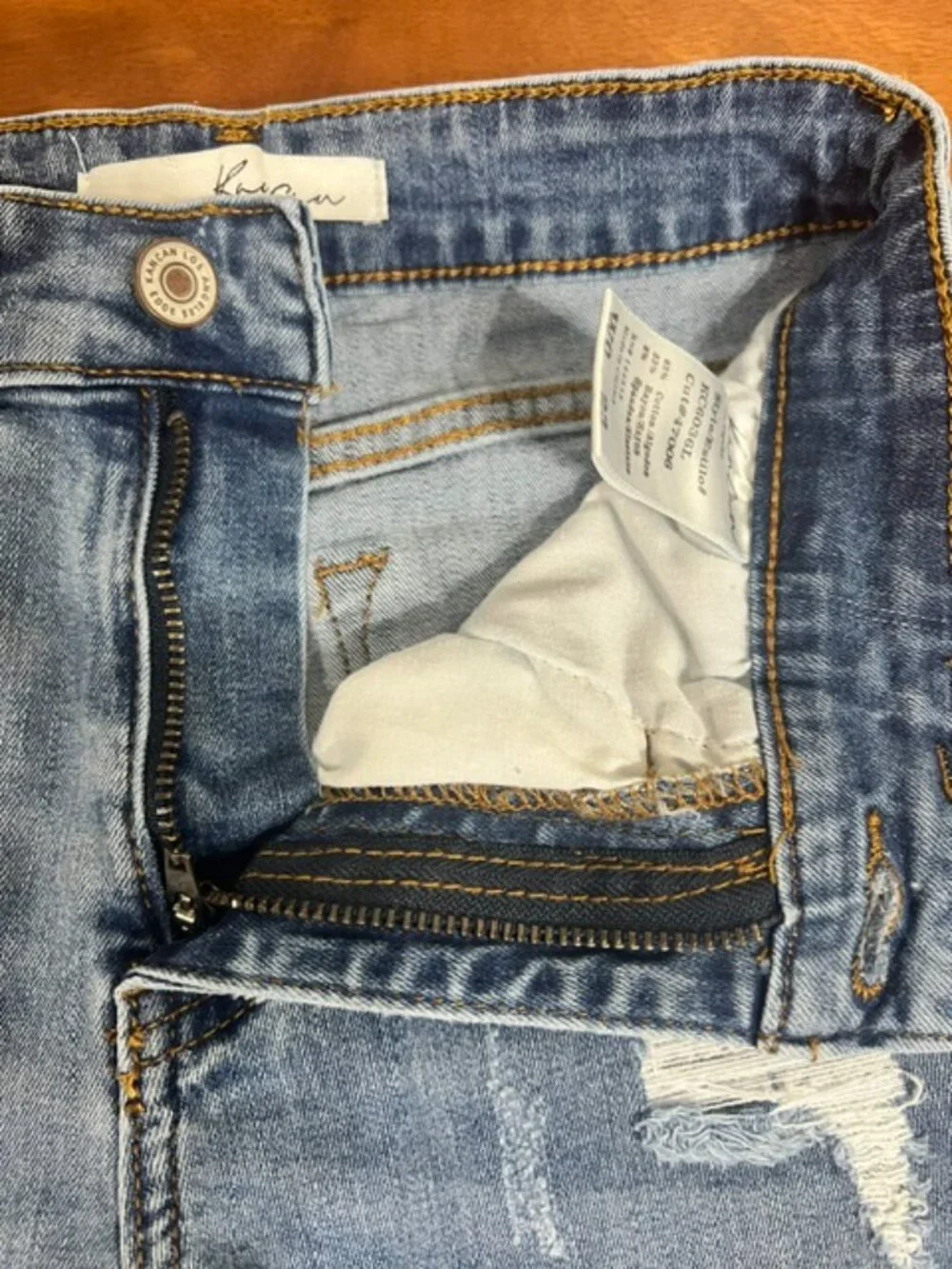 Womens Distressed Denim Shorts